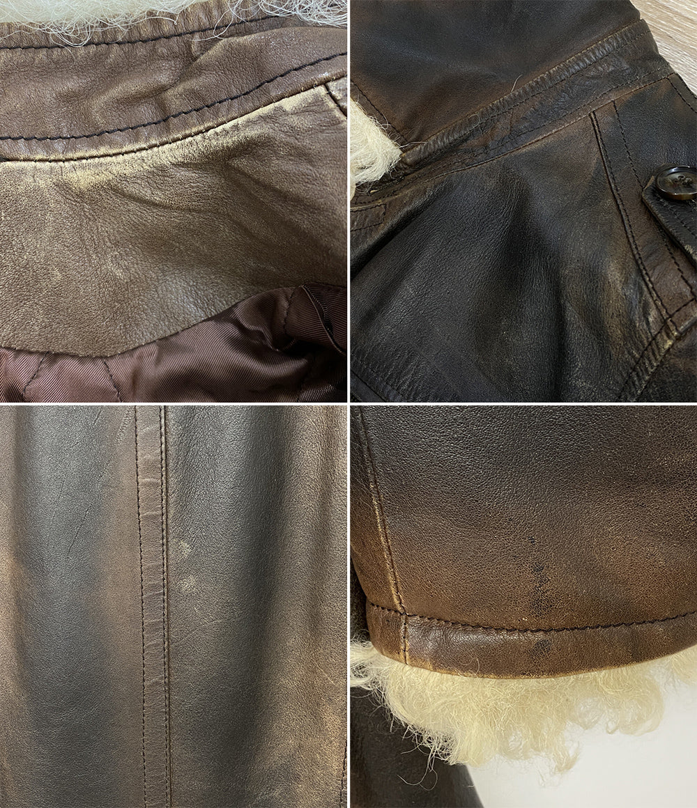 DOLCE ＆ GABBANA ドルチェ＆ガッバーナ アーカイブ レザーコート ムラ染め メンズ SIZE 44