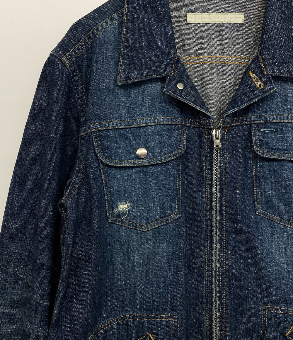 NUMBER (N)INE ジップデニムジャケット アーカイブ ダメージ加工 02ss メンズ SIZE 4 ナンバーナイン