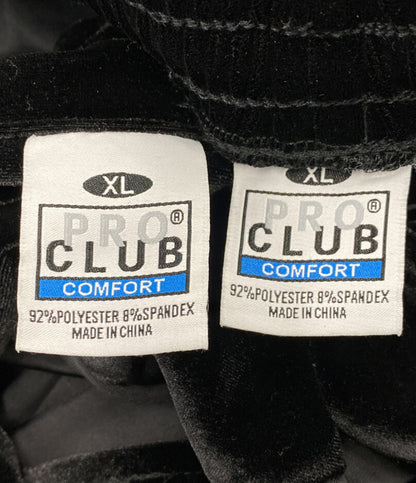PRO CLUB プロクラブ ベロアセットアップ ブラック メンズ SIZE XL