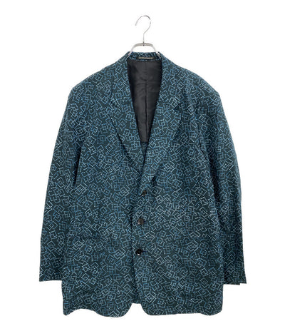 YOHJI YAMAMOTO POUR HOMME テーラードジャケット 袴期 総柄ドットシルクジャケット archive 12SS HB-J28-413 メンズ SIZE 3 ヨウジヤマモトプールオム