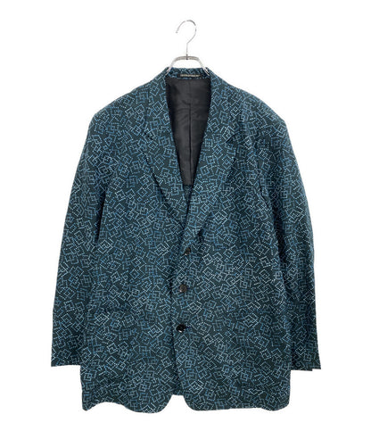YOHJI YAMAMOTO POUR HOMME テーラードジャケット 袴期 総柄ドットシルクジャケット archive 12SS HB-J28-413 メンズ SIZE 3 ヨウジヤマモトプールオム