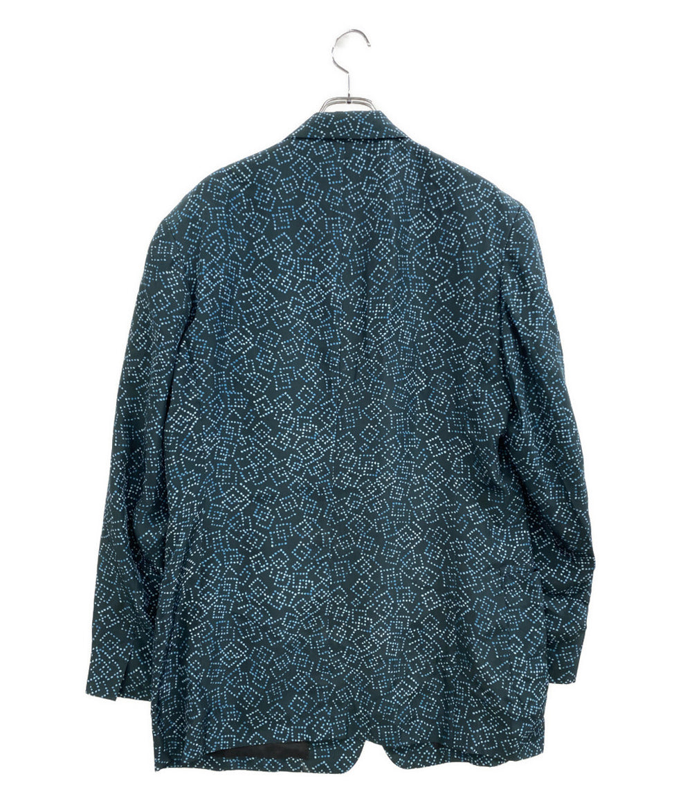 YOHJI YAMAMOTO POUR HOMME テーラードジャケット 袴期 総柄ドットシルクジャケット archive 12SS HB-J28-413 メンズ SIZE 3 ヨウジヤマモトプールオム