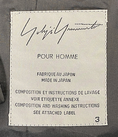 YOHJI YAMAMOTO POUR HOMME テーラードジャケット 袴期 総柄ドットシルクジャケット archive 12SS HB-J28-413 メンズ SIZE 3 ヨウジヤマモトプールオム