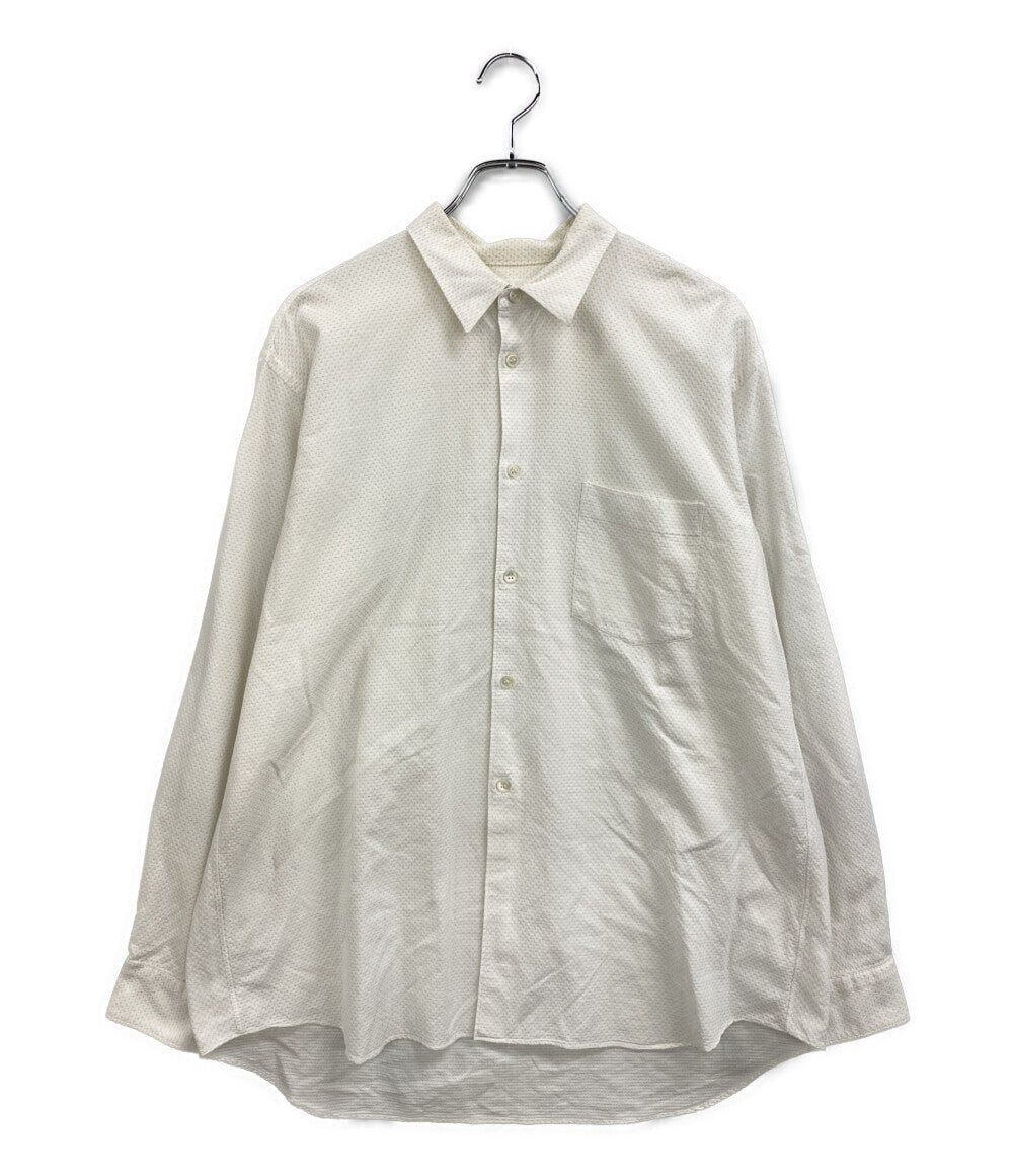 COMME des GARCONS SHIRT 長袖シャツ ラメ糸 ホワイト archive 90s メンズ SIZE M コムデギャルソンシャツ