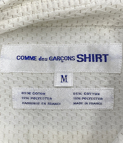 COMME des GARCONS SHIRT 長袖シャツ ラメ糸 ホワイト archive 90s メンズ SIZE M コムデギャルソンシャツ