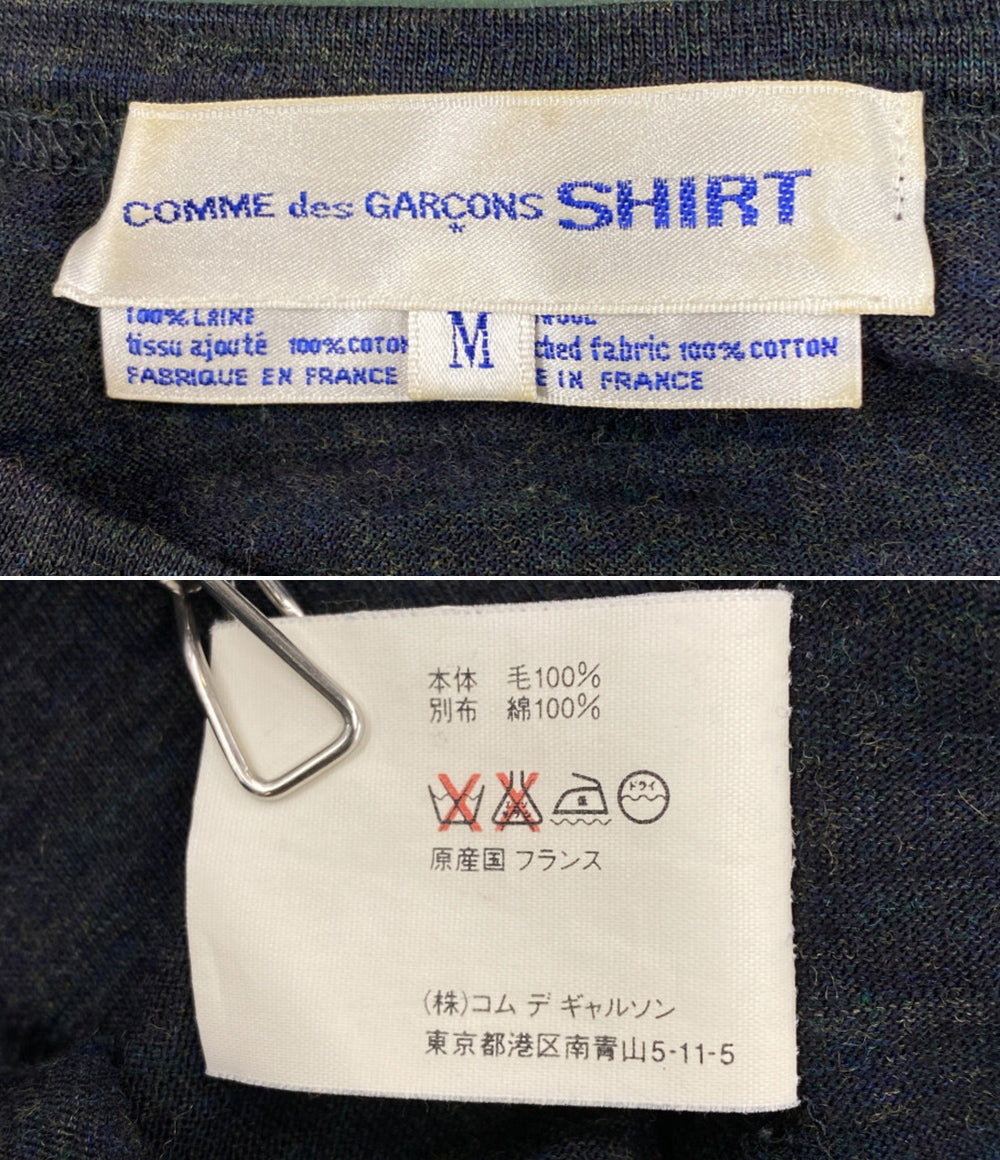 COMME des GARCONS SHIRT アーカイブ 縦糸デザインニット ダークグレー 90s メンズ SIZE M コムデギャルソンシャツ