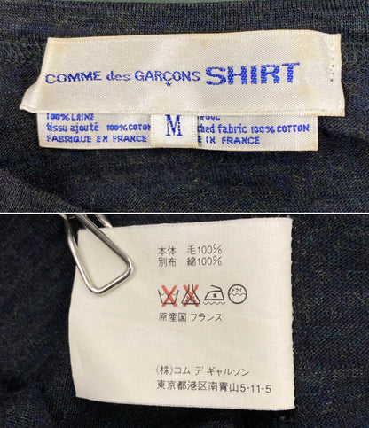COMME des GARCONS SHIRT アーカイブ 縦糸デザインニット ダークグレー 90s メンズ SIZE M コムデギャルソンシャツ