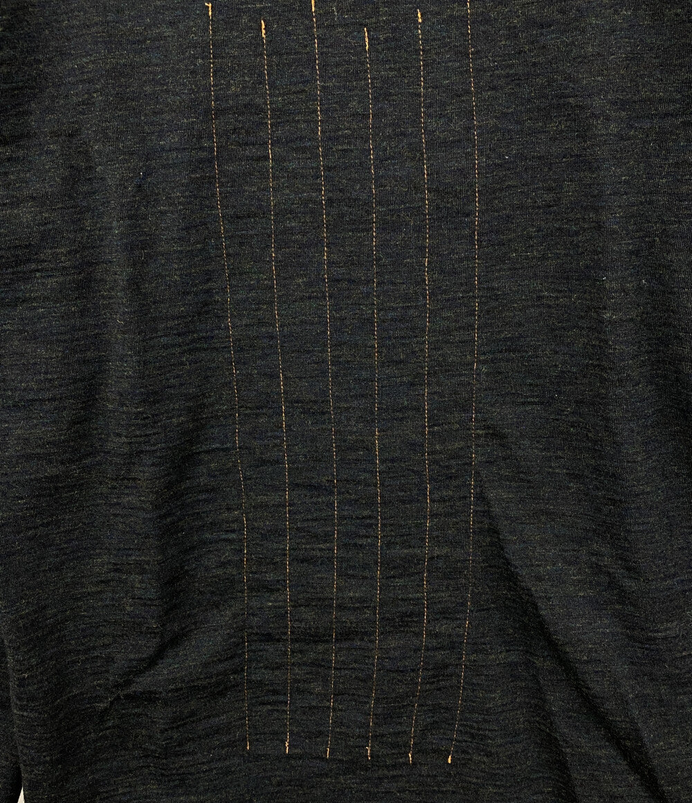 COMME des GARCONS SHIRT アーカイブ 縦糸デザインニット ダークグレー 90s メンズ SIZE M コムデギャルソンシャツ