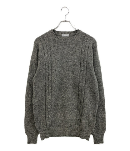 COMME des GARCONS HOMME ニット デカオム グレー archive 80s HN-090080 メンズ SIZE M コムデギャルソンオム