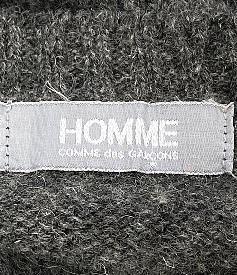 COMME des GARCONS HOMME ニット デカオム グレー archive 80s HN-090080 メンズ SIZE M コムデギャルソンオム
