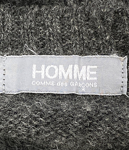 COMME des GARCONS HOMME ニット デカオム グレー archive 80s HN-090080 メンズ SIZE M コムデギャルソンオム