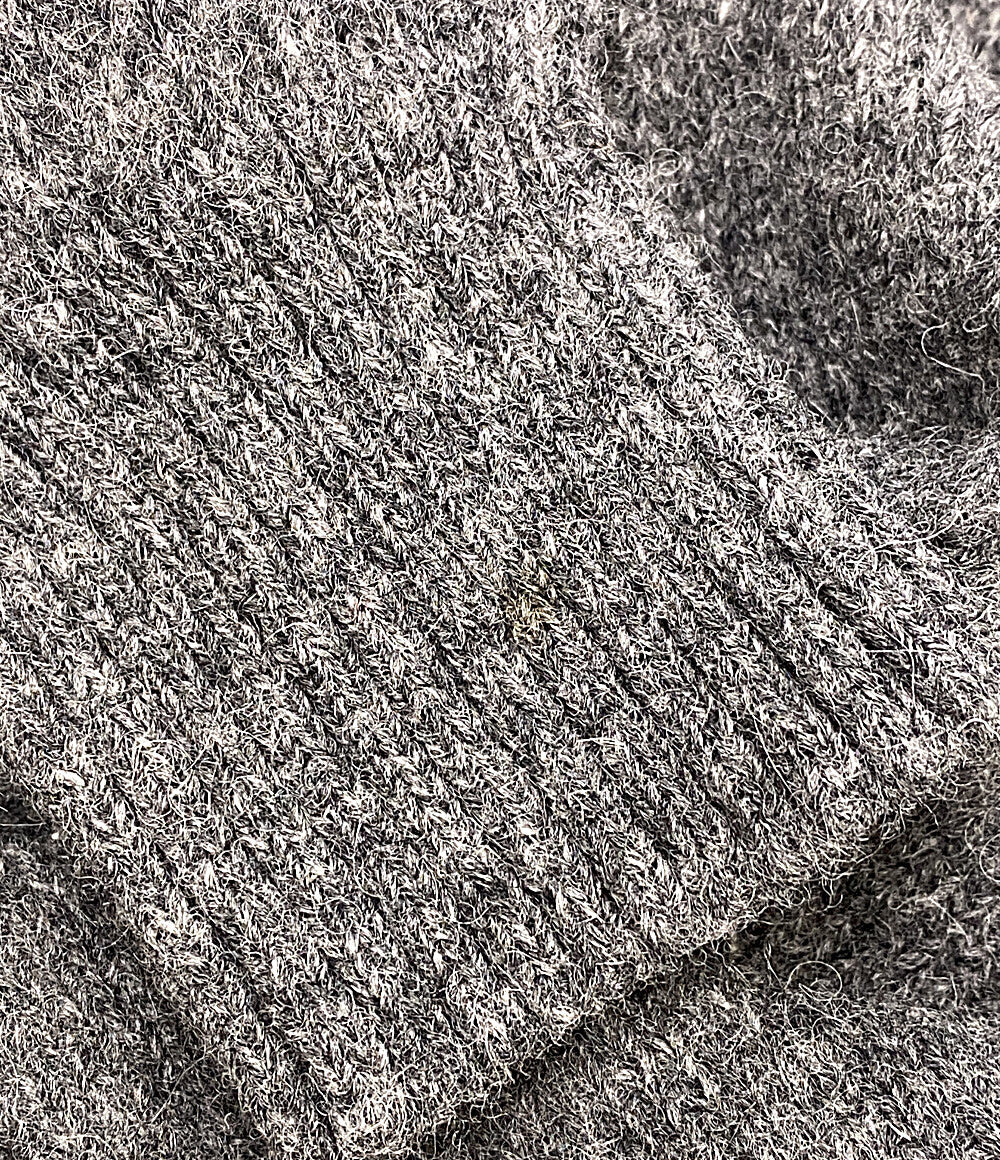 COMME des GARCONS HOMME ニット デカオム グレー archive 80s HN-090080 メンズ SIZE M コムデギャルソンオム