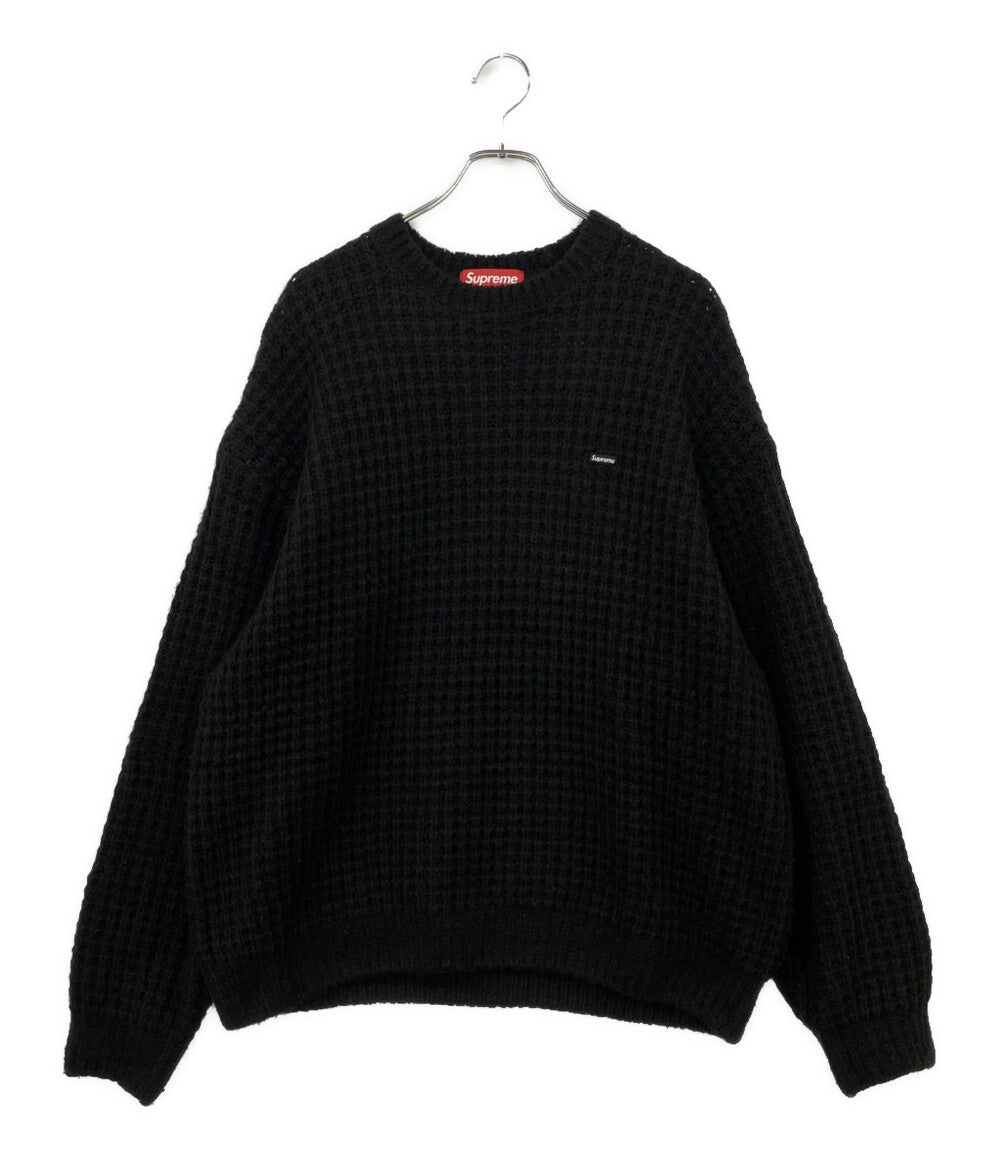 Supreme 長袖ワッフルニット Small Box Waffle Sweater ブラック メンズ SIZE XL シュプリーム