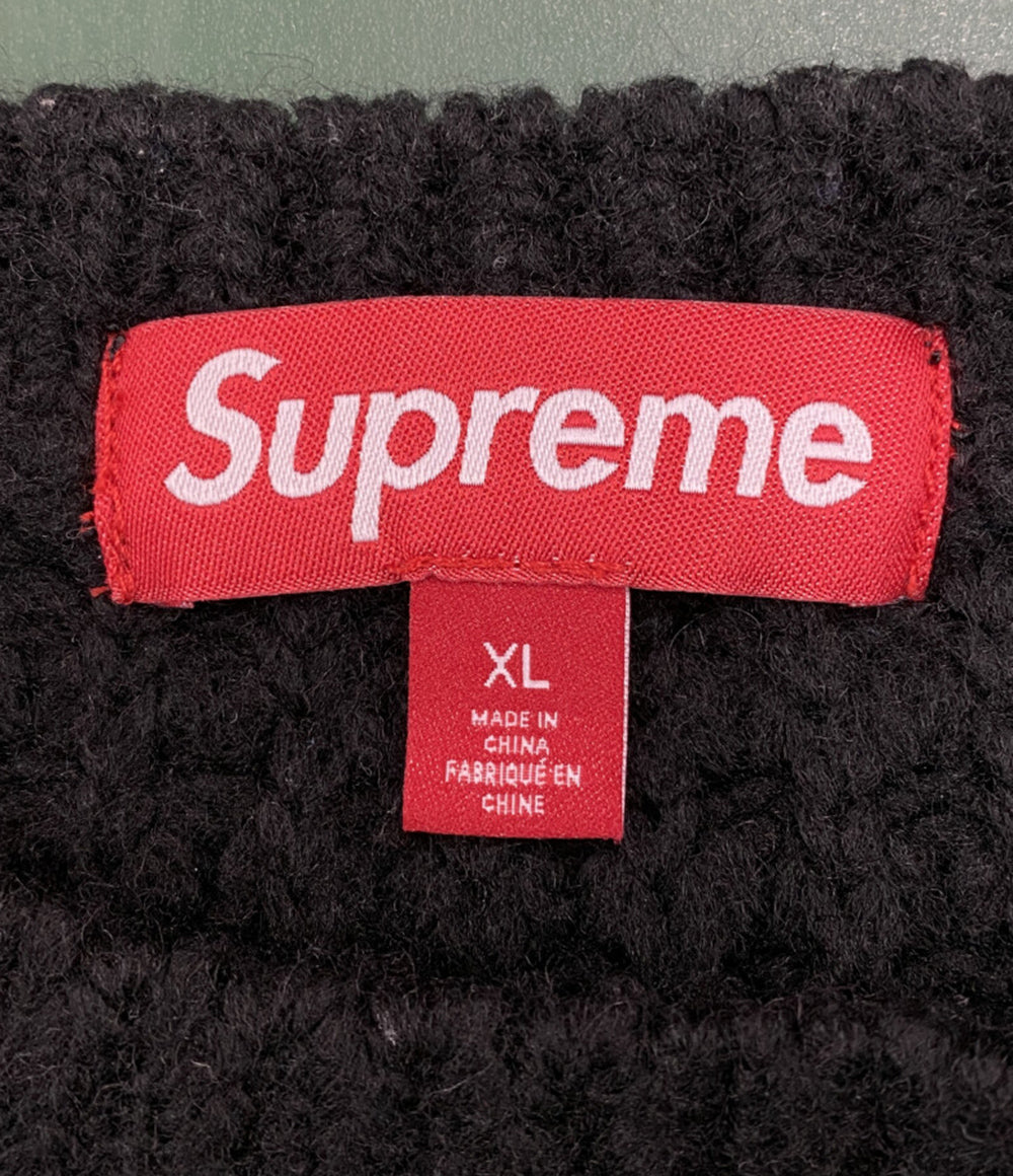 Supreme 長袖ワッフルニット Small Box Waffle Sweater ブラック メンズ SIZE XL シュプリーム