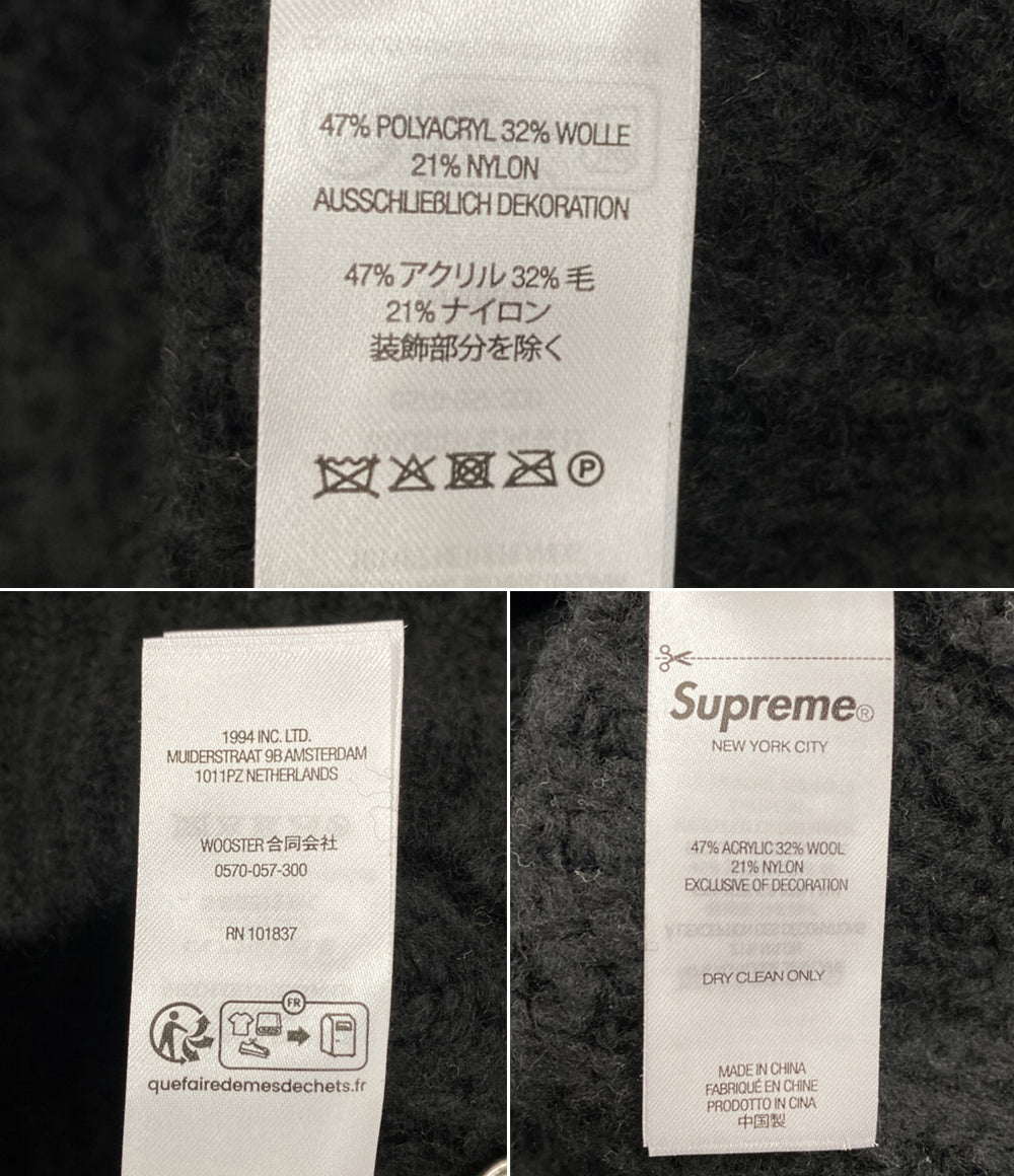 Supreme 長袖ワッフルニット Small Box Waffle Sweater ブラック メンズ SIZE XL シュプリーム