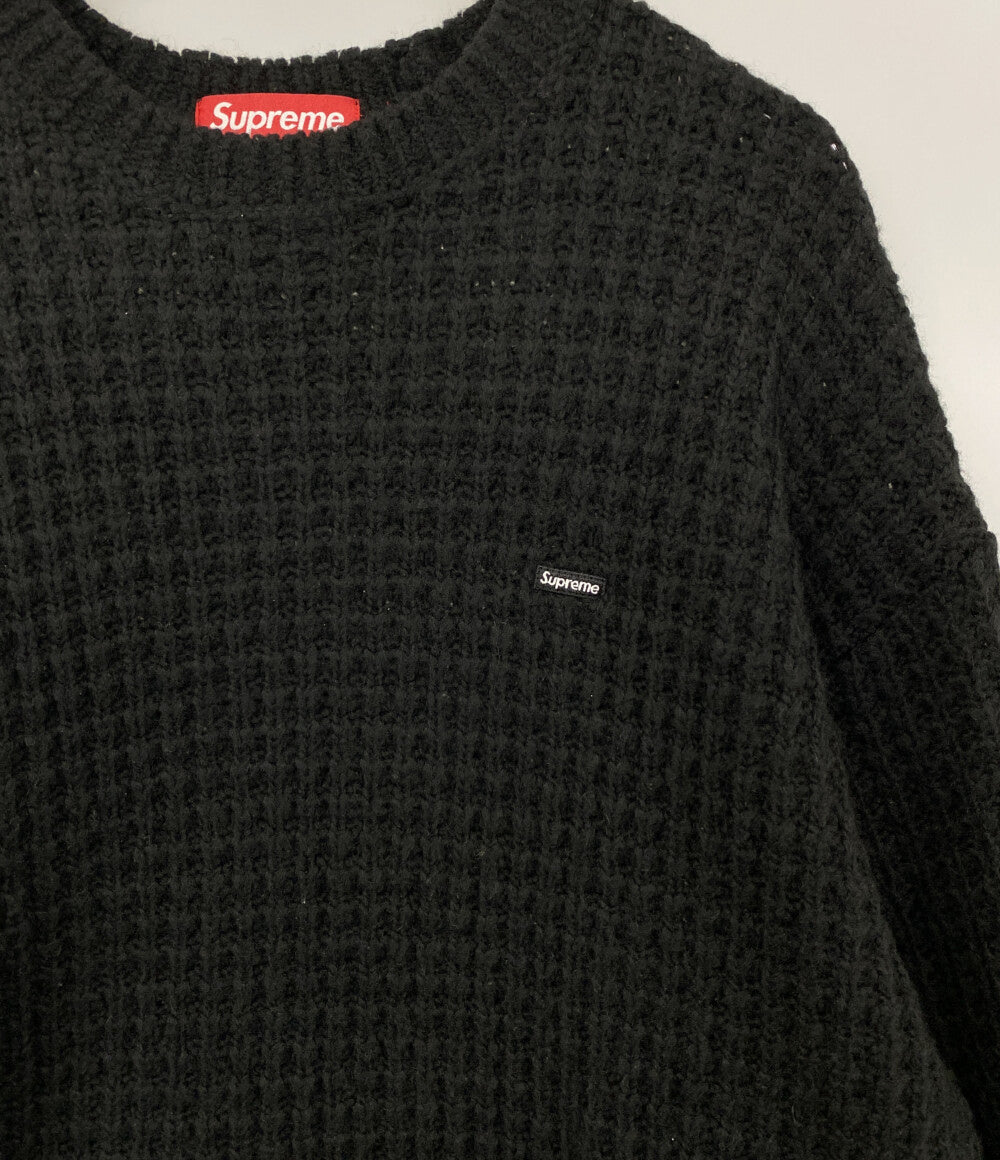 Supreme 長袖ワッフルニット Small Box Waffle Sweater ブラック メンズ SIZE XL シュプリーム