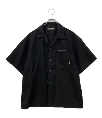 NEIGHBORHOOD 半袖シャツ PIPING E-SHIRT オープンカラー ブラック メンズ SIZE M ネイバーフッド