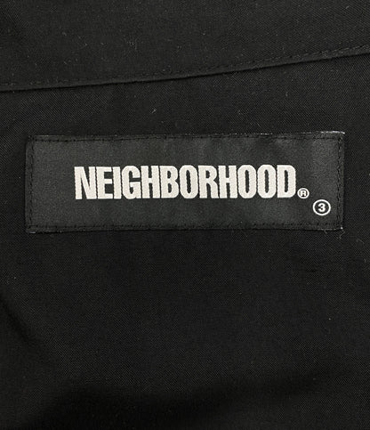 NEIGHBORHOOD 半袖シャツ PIPING E-SHIRT オープンカラー ブラック メンズ SIZE M ネイバーフッド