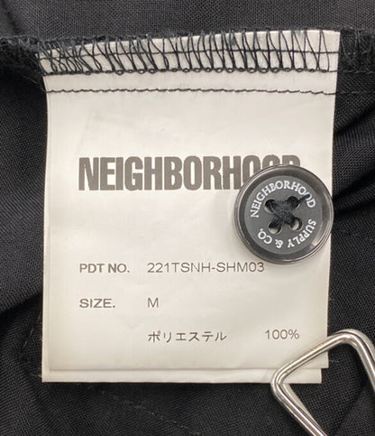 NEIGHBORHOOD 半袖シャツ PIPING E-SHIRT オープンカラー ブラック メンズ SIZE M ネイバーフッド