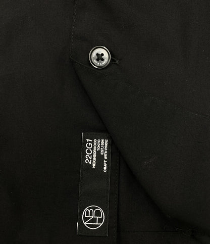 NEIGHBORHOOD 半袖シャツ PIPING E-SHIRT オープンカラー ブラック メンズ SIZE M ネイバーフッド