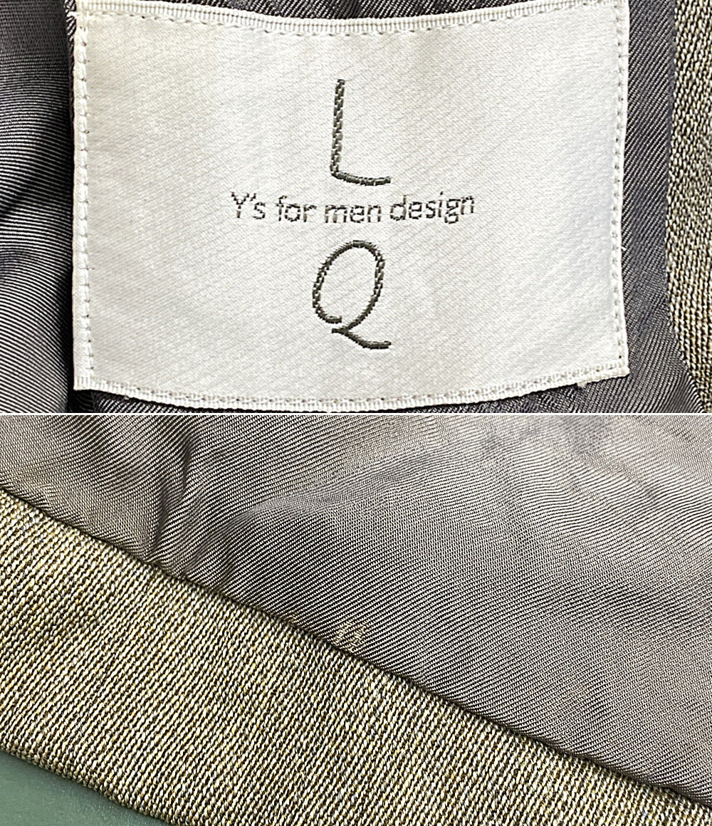 LQ Y's for men design エルキュー ウールステンカラーコート ベージュ 80s LJ-C07-122 メンズ SIZE L ワイズフォーメン