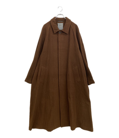 YOHJI YAMAMOTO POUR HOMME ウールメルトンステンカラーコート 丸文字 ブラウン 80s メンズ SIZE S ヨウジヤマモトプールオム