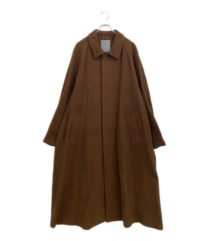 YOHJI YAMAMOTO POUR HOMME ウールメルトンステンカラーコート 丸文字 ブラウン 80s メンズ SIZE S ヨウジヤマモトプールオム