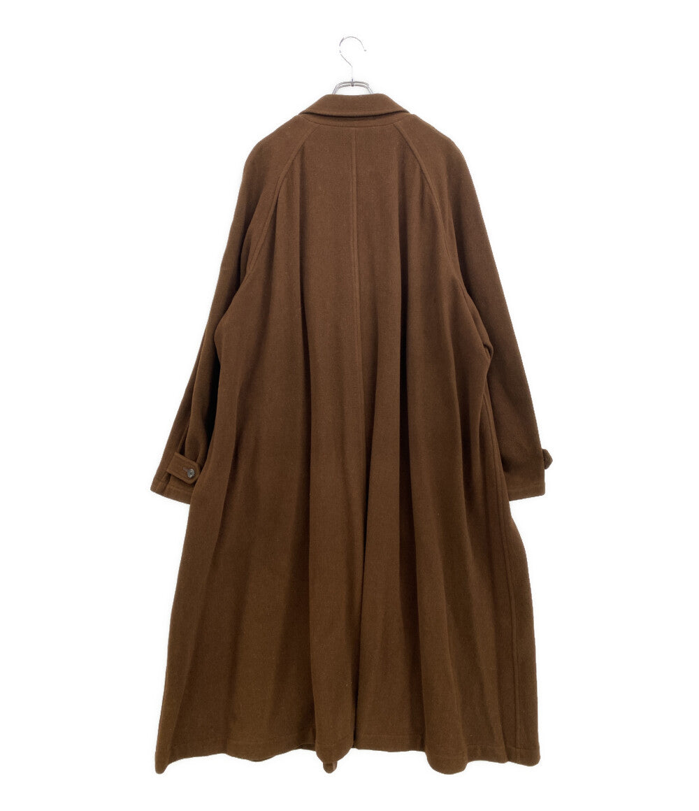 YOHJI YAMAMOTO POUR HOMME ウールメルトンステンカラーコート 丸文字 ブラウン 80s メンズ SIZE S ヨウジヤマモトプールオム