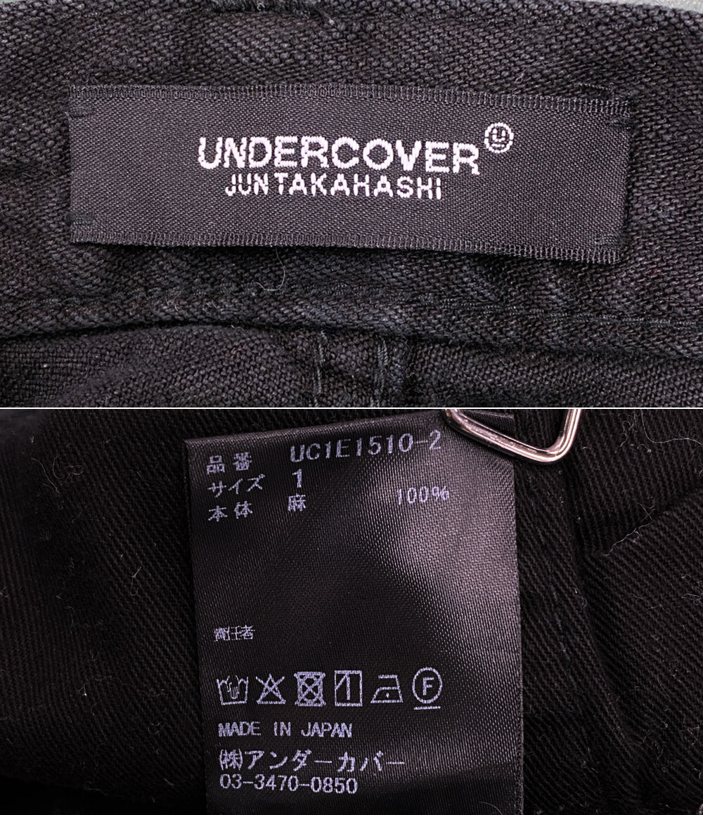 UNDERCOVER パンツ リネンアジャスターデニム ブラック 25ss メンズ SIZE 1 アンダーカバー