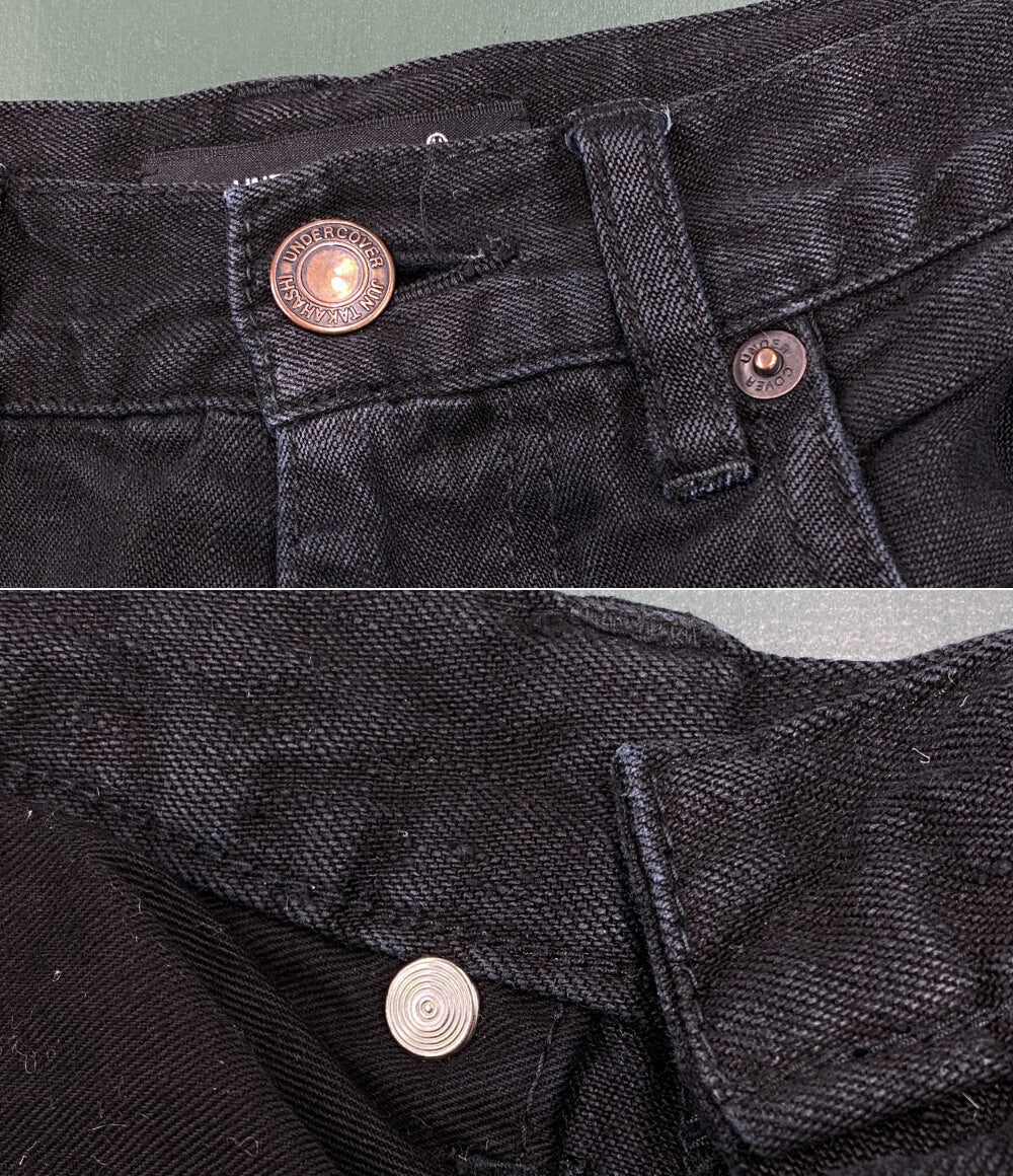 UNDERCOVER パンツ リネンアジャスターデニム ブラック 25ss メンズ SIZE 1 アンダーカバー