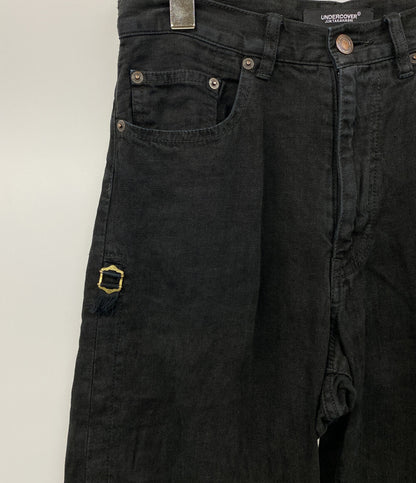 UNDERCOVER パンツ リネンアジャスターデニム ブラック 25ss メンズ SIZE 1 アンダーカバー