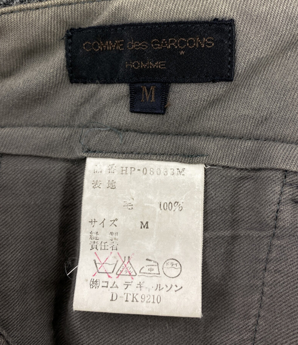 COMME des GARCONS HOMME ウールメルトンパンツ グレー 80s HP-08033M メンズ SIZE M コムデギャルソンオム