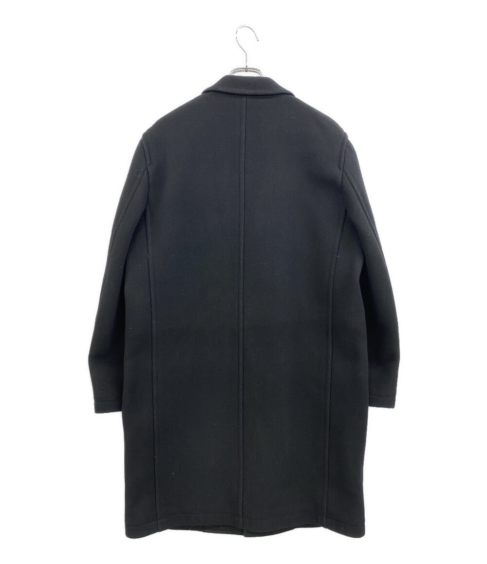 訳あり COMME des GARCONS HOMME ウールメルトンチェスターコート ブラック 98AW HC-07010M メンズ SIZE M コムデギャルソンオム