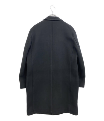 訳あり COMME des GARCONS HOMME ウールメルトンチェスターコート ブラック 98AW HC-07010M メンズ SIZE M コムデギャルソンオム