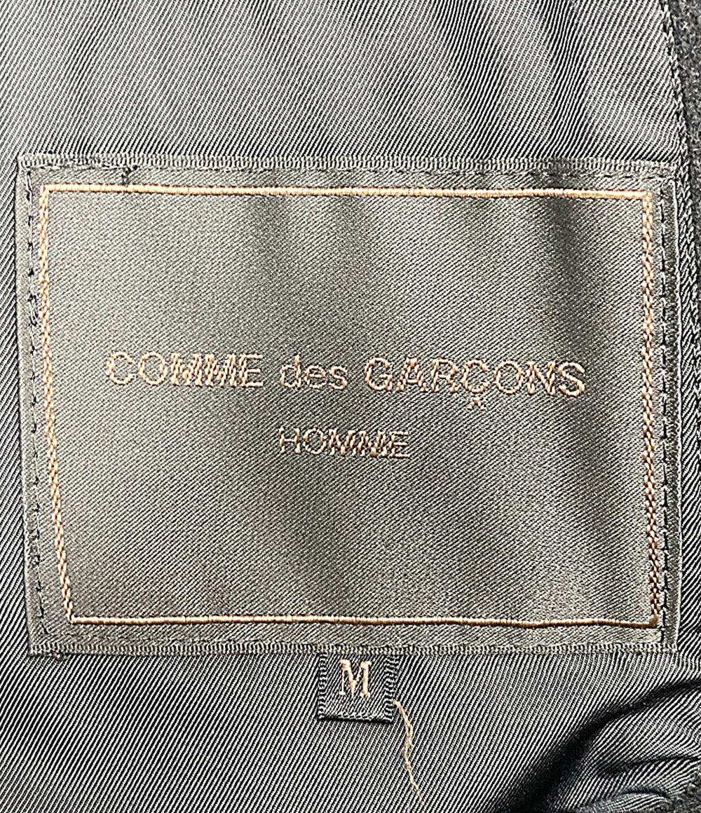 訳あり COMME des GARCONS HOMME ウールメルトンチェスターコート ブラック 98AW HC-07010M メンズ SIZE M コムデギャルソンオム