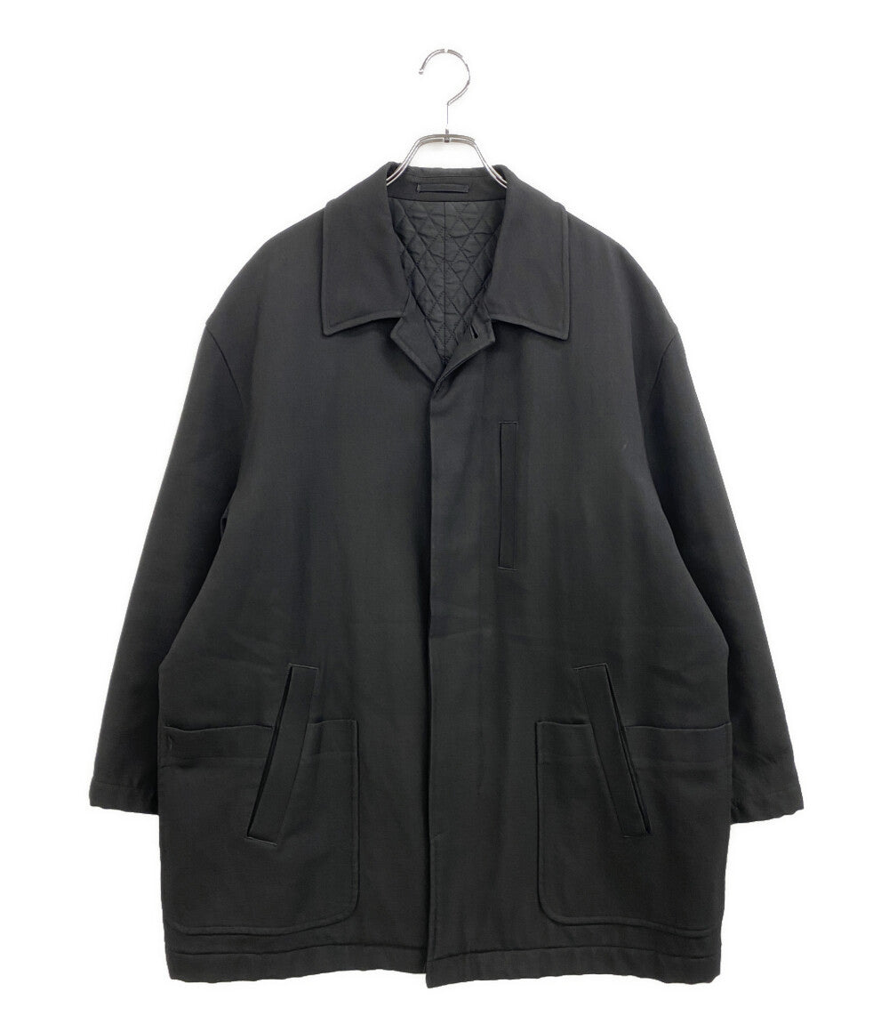COMME des GARCONS HOMME ウールギャバデザインポケットハーフコート ブラック 96AW HJ-080820 メンズ SIZE M コムデギャルソンオム