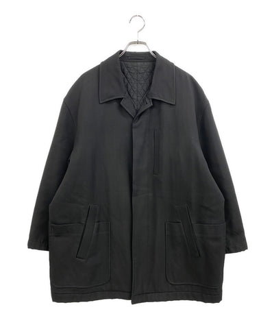 COMME des GARCONS HOMME ウールギャバデザインポケットハーフコート ブラック 96AW HJ-080820 メンズ SIZE M コムデギャルソンオム