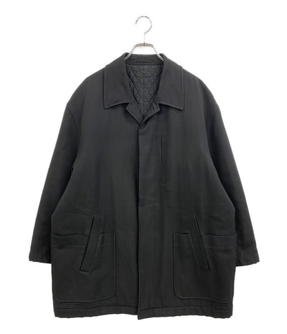COMME des GARCONS HOMME ウールギャバデザインポケットハーフコート ブラック 96AW HJ-080820 メンズ SIZE M コムデギャルソンオム