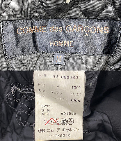 COMME des GARCONS HOMME ウールギャバデザインポケットハーフコート ブラック 96AW HJ-080820 メンズ SIZE M コムデギャルソンオム