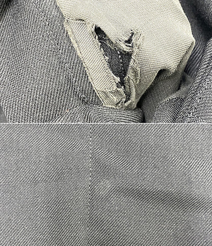 COMME des GARCONS HOMME ウールギャバデザインポケットハーフコート ブラック 96AW HJ-080820 メンズ SIZE M コムデギャルソンオム