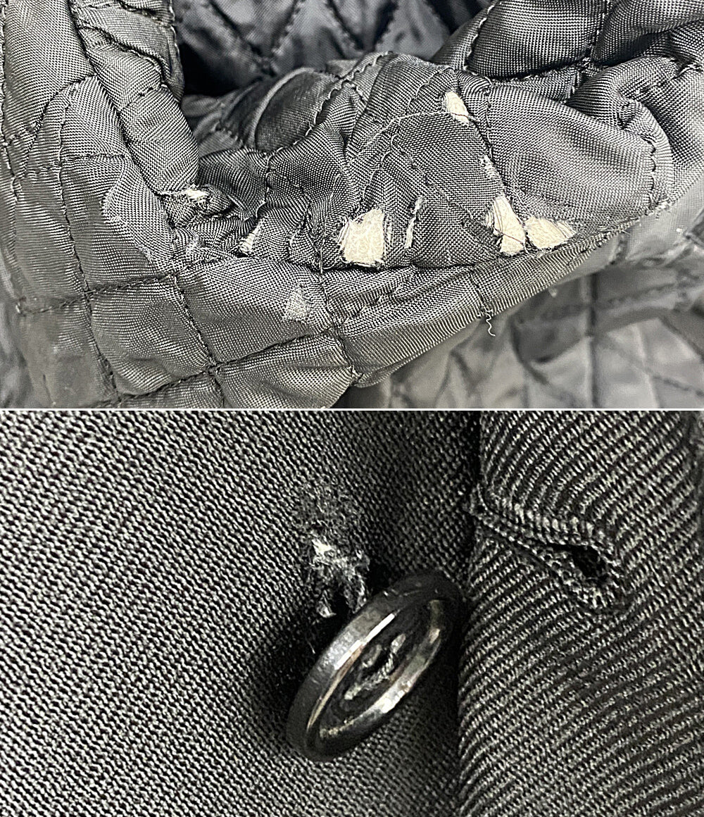 COMME des GARCONS HOMME ウールギャバデザインポケットハーフコート ブラック 96AW HJ-080820 メンズ SIZE M コムデギャルソンオム