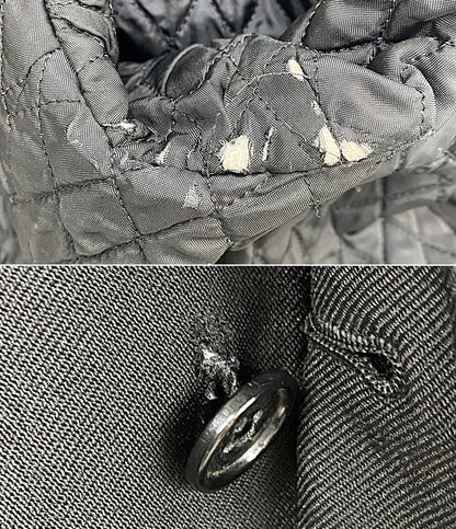 COMME des GARCONS HOMME ウールギャバデザインポケットハーフコート ブラック 96AW HJ-080820 メンズ SIZE M コムデギャルソンオム
