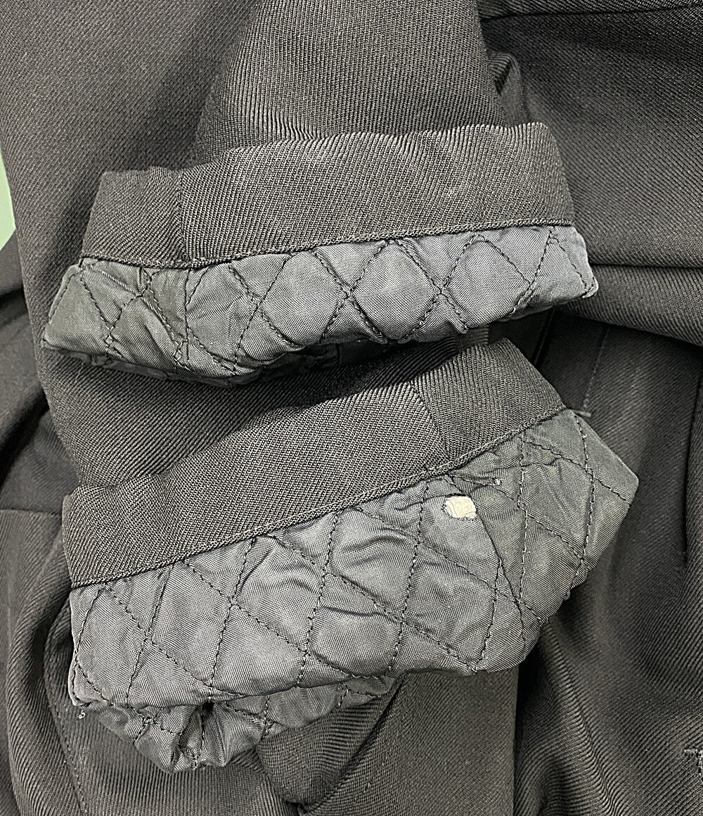 COMME des GARCONS HOMME ウールギャバデザインポケットハーフコート ブラック 96AW HJ-080820 メンズ SIZE M コムデギャルソンオム