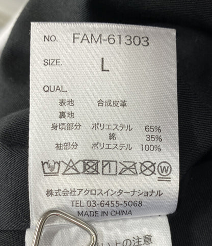 FUBU ブルゾン フード付きジャケット フェイクレザー メンズ SIZE L フブ