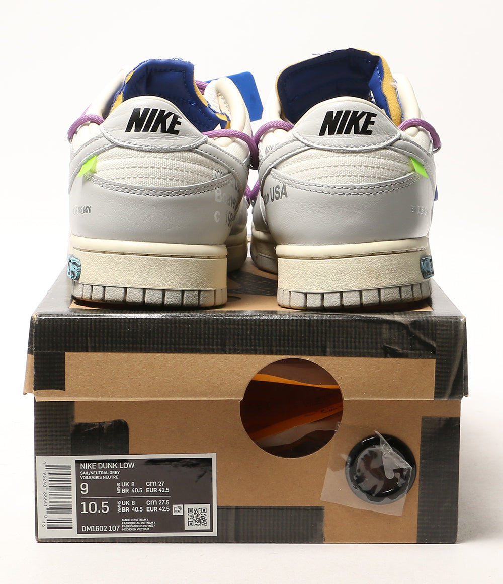 NIKE×OFF-WHITE オフホワイト スニーカー DUNK LOW 1 OF 50 LOT 48 DM1602-107 メンズ SIZE 27cm ナイキ