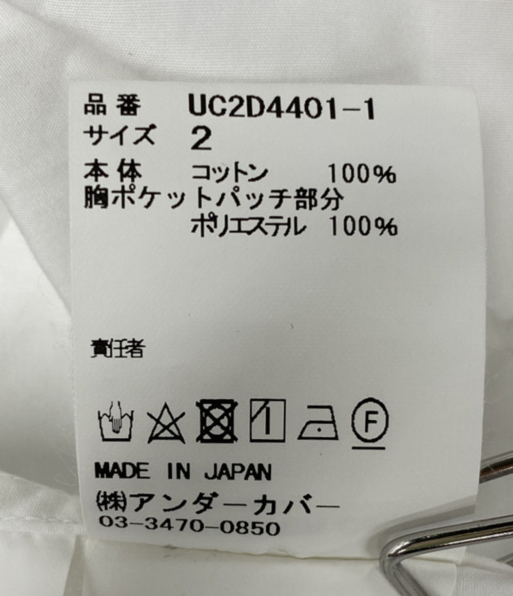 UNDERCOVER ロゴパッチシャツ 長袖シャツ ×TWIN PEAKS ホワイト 24AW UC2D4401-1 メンズ SIZE 2 アンダーカバー