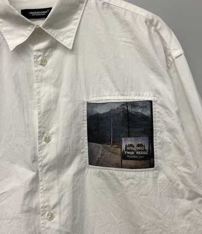UNDERCOVER ロゴパッチシャツ 長袖シャツ ×TWIN PEAKS ホワイト 24AW UC2D4401-1 メンズ SIZE 2 アンダーカバー