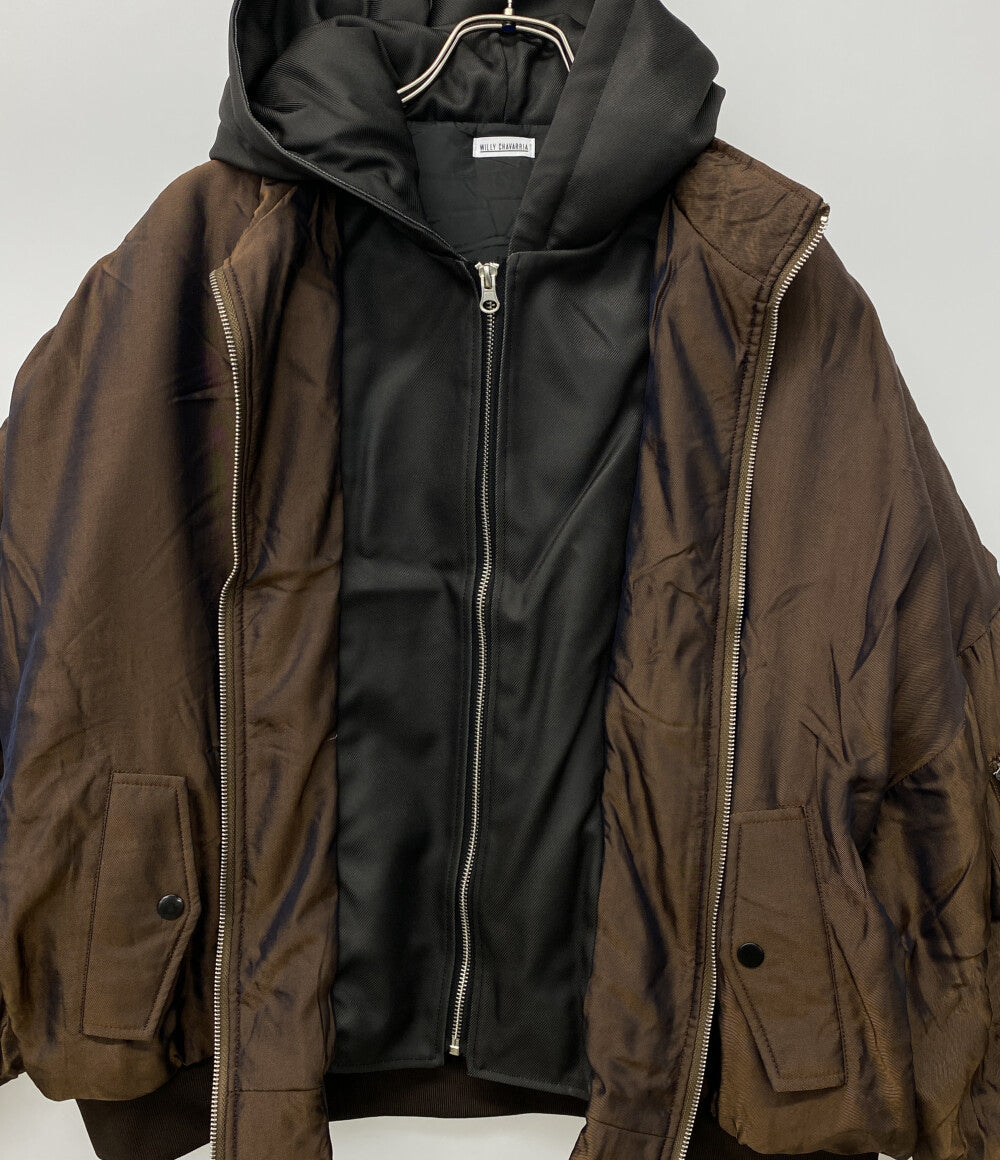 Willy Chavarria ウィリー チャバリア ナイロンフーデッドジップアップジャケット メンズ SIZE M