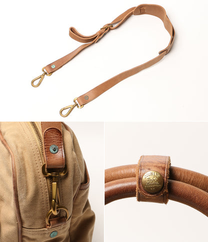 RRL RALPH LAUREN レザートリム キャンバス ブリーフケース ヴィンテージ加工 メンズ ダブルアールエル