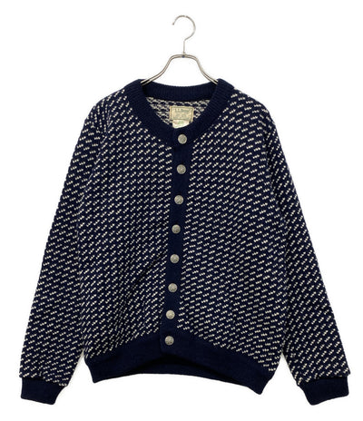 L.L.Bean バーズアイカーディガン 丸首 80s メンズ SIZE L エルエルビーン